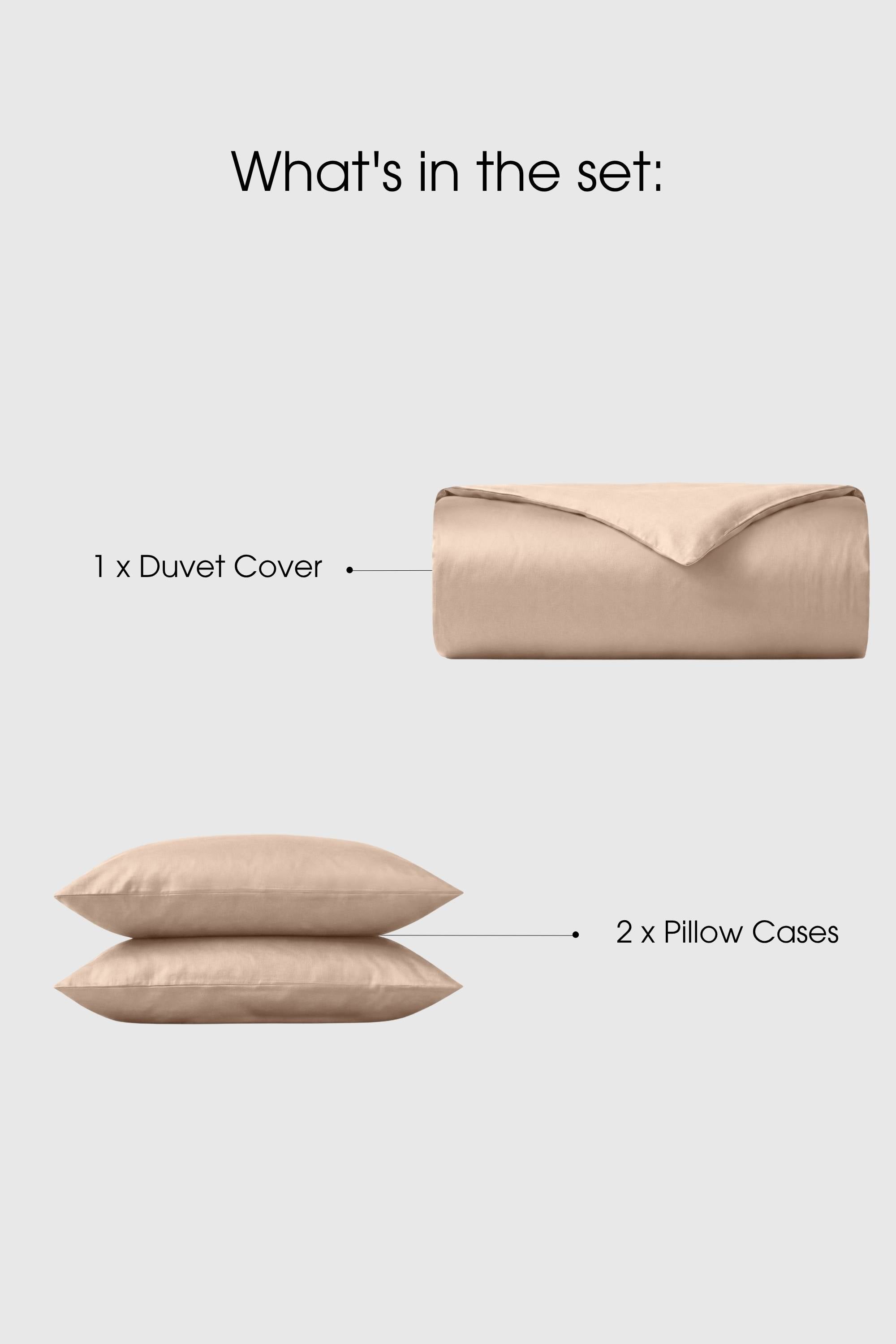 Sateen Duvet Cover Set – Silky 100% Cotton | Bedable - Bedding