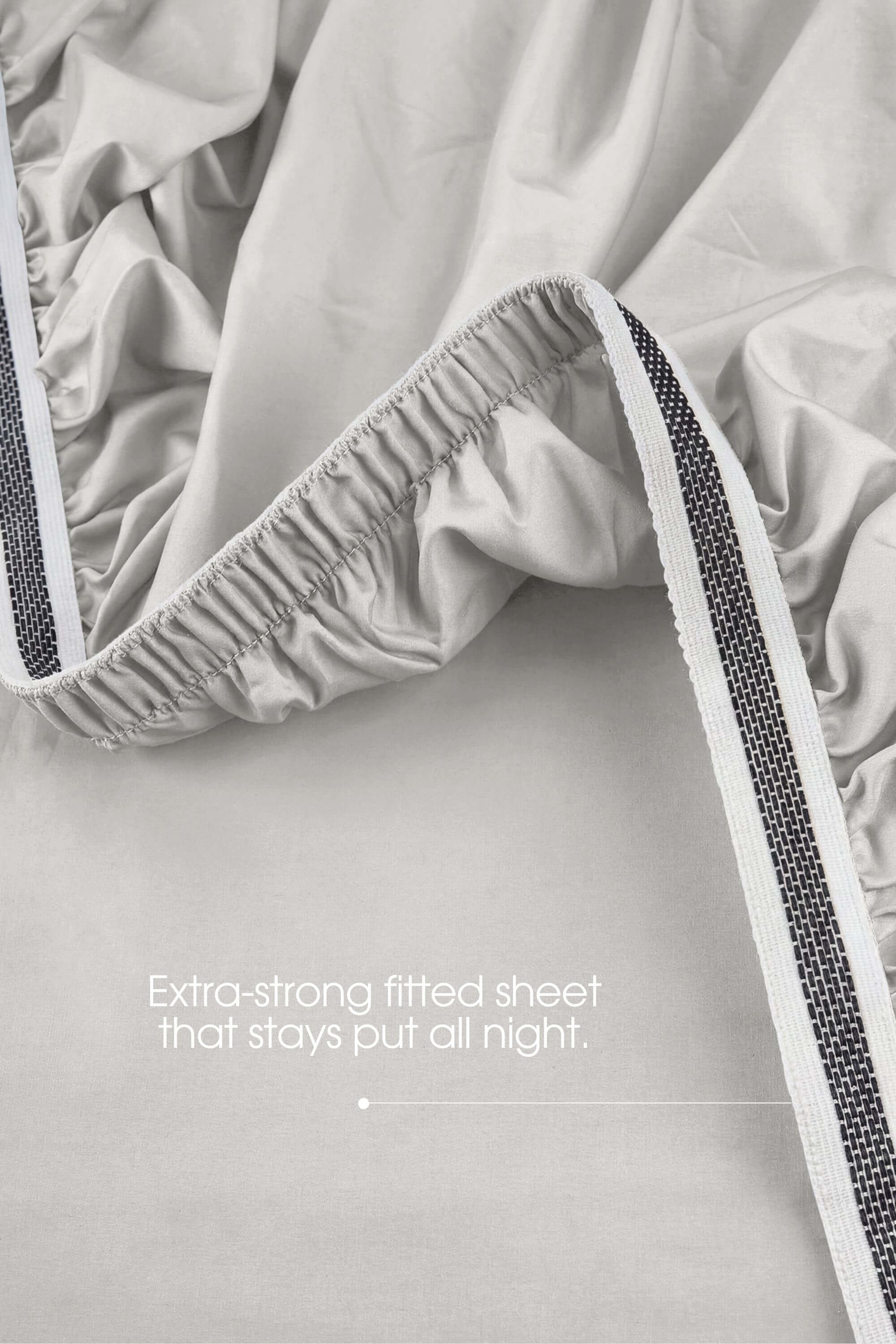 Sateen Deep Fitted Sheet – Silky 100% Cotton | Bedable - Bed Sheets