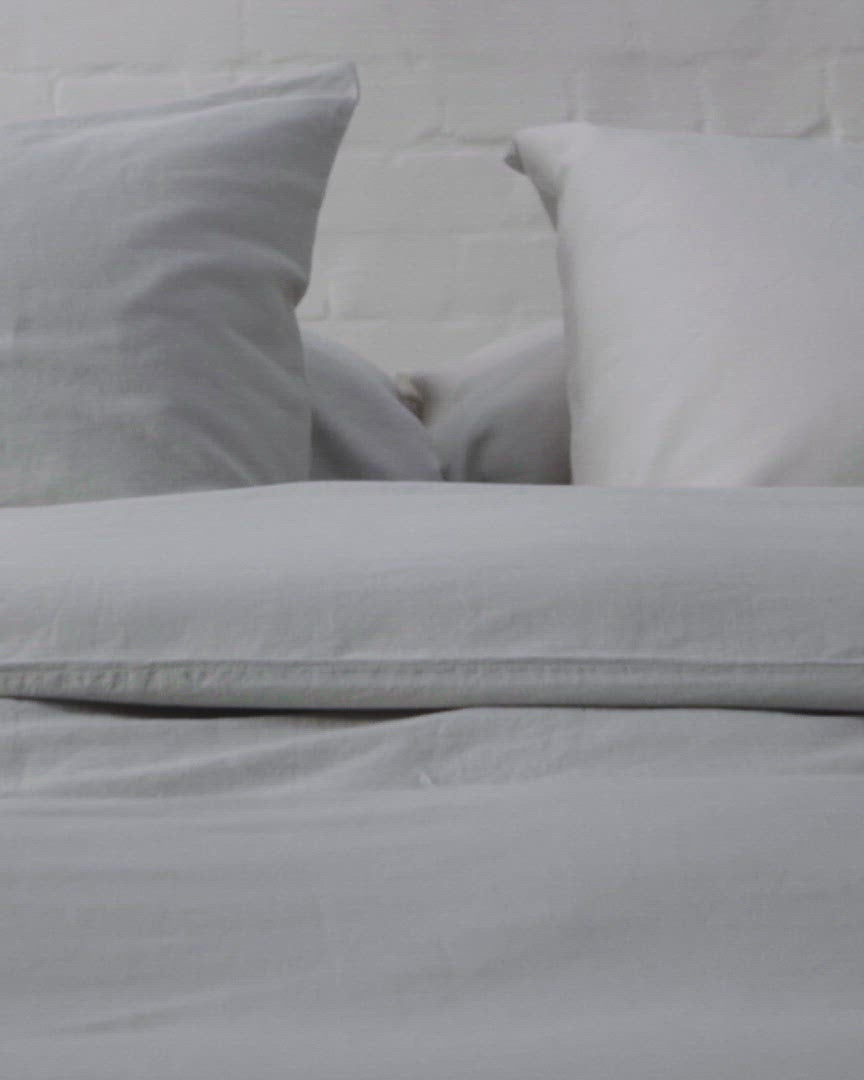Light Grey Bedding Set (100% Cotton, Plain) | beddable
