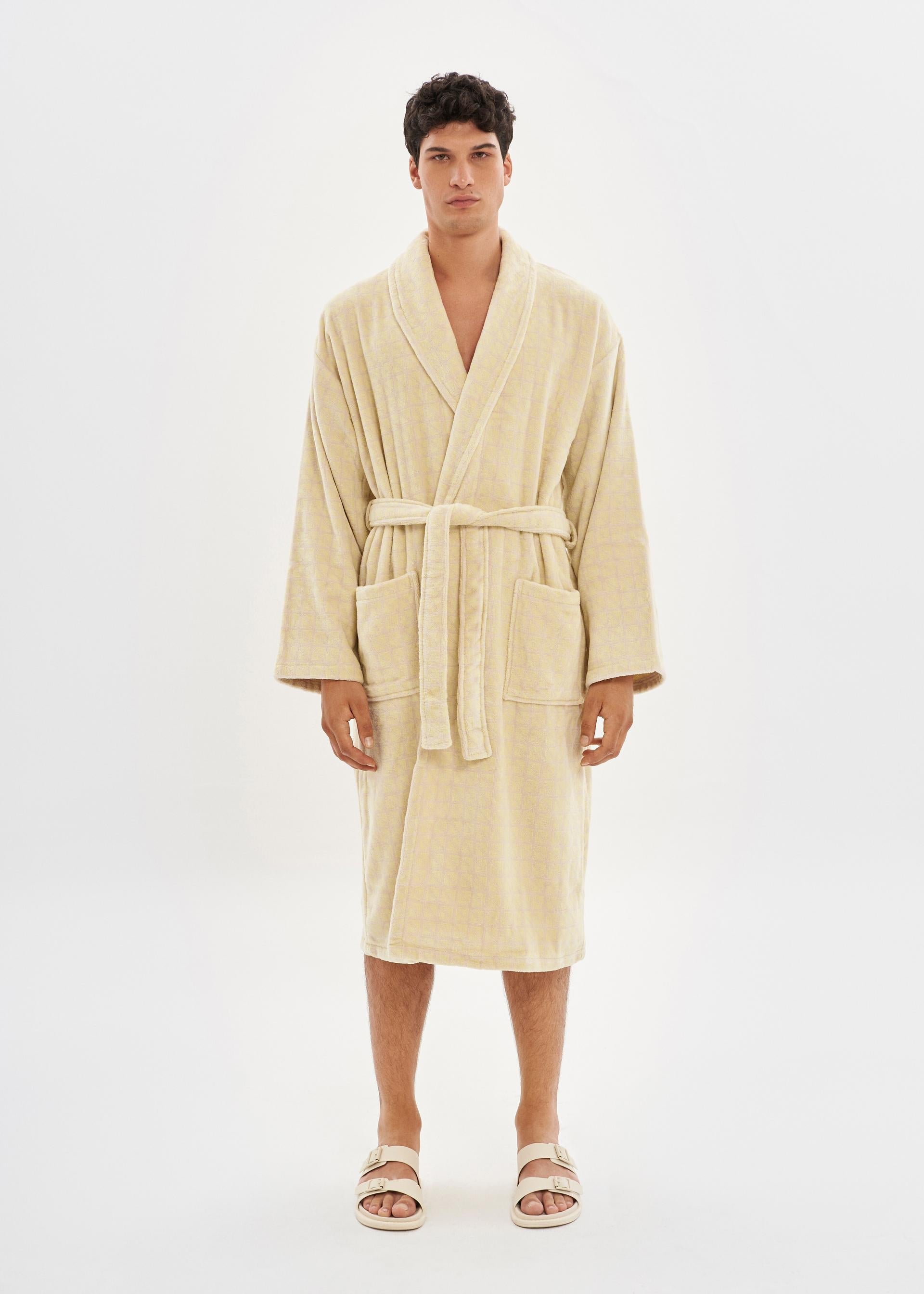 Bathrobe |  Velour Geo Triangle