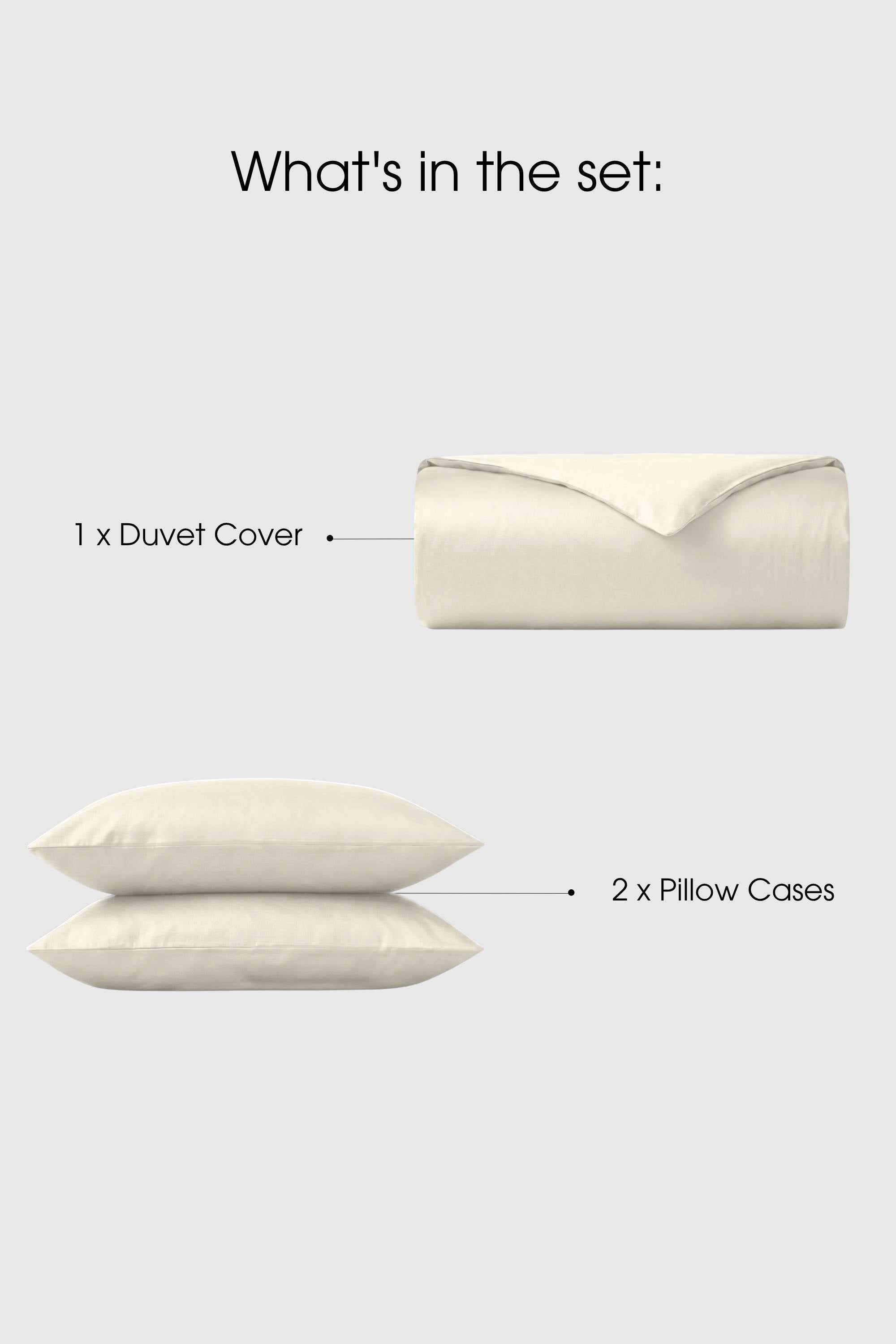 Sateen Duvet Cover Set – Silky 100% Cotton | Bedable - Bedding