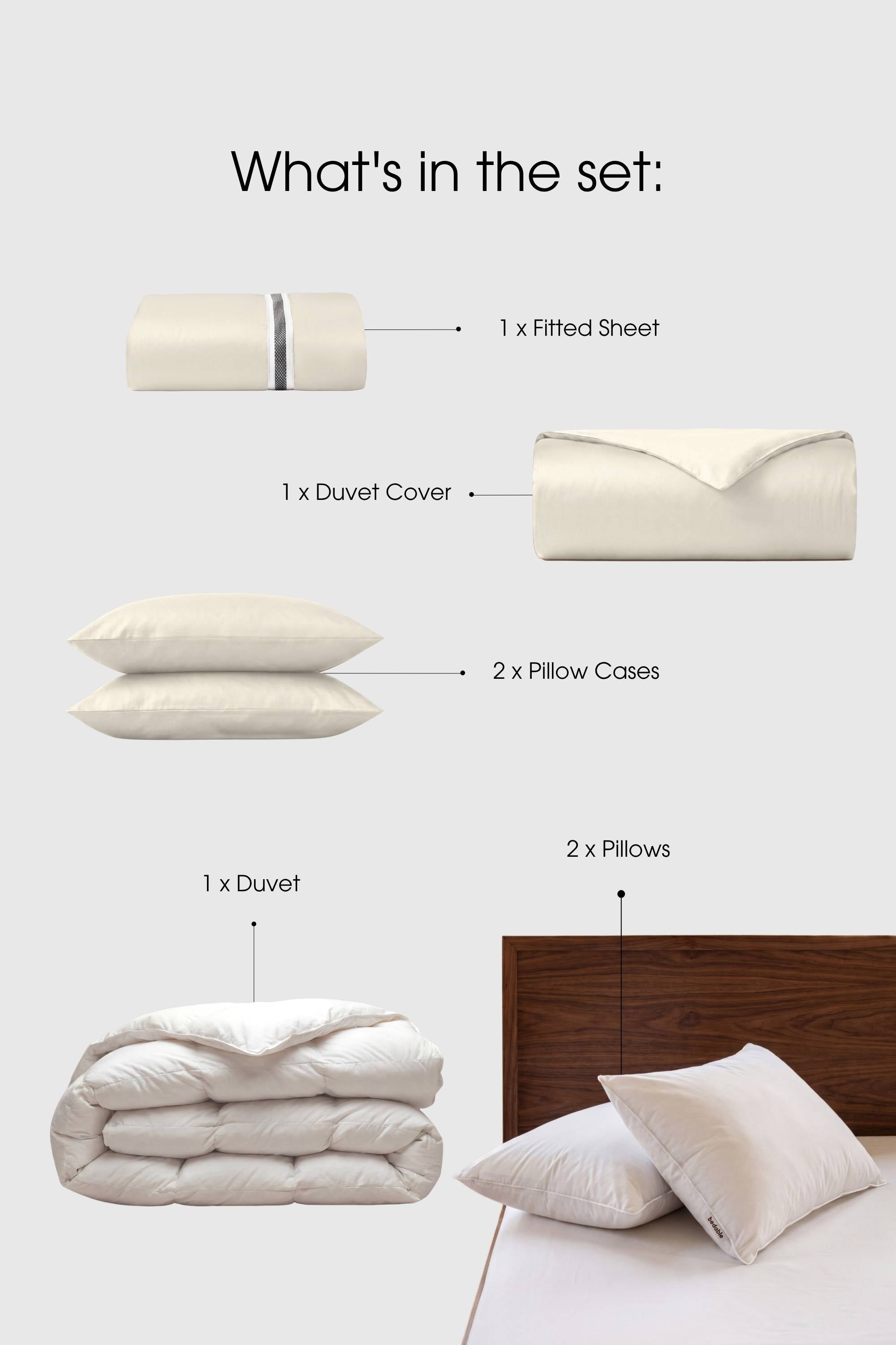 Sateen Bedding Set – Duvet, Pillows & Sheets | Bedable - Bedding