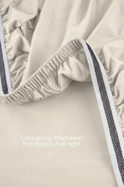 Sateen Deep Fitted Sheet – Silky 100% Cotton | Bedable - Bed Sheets