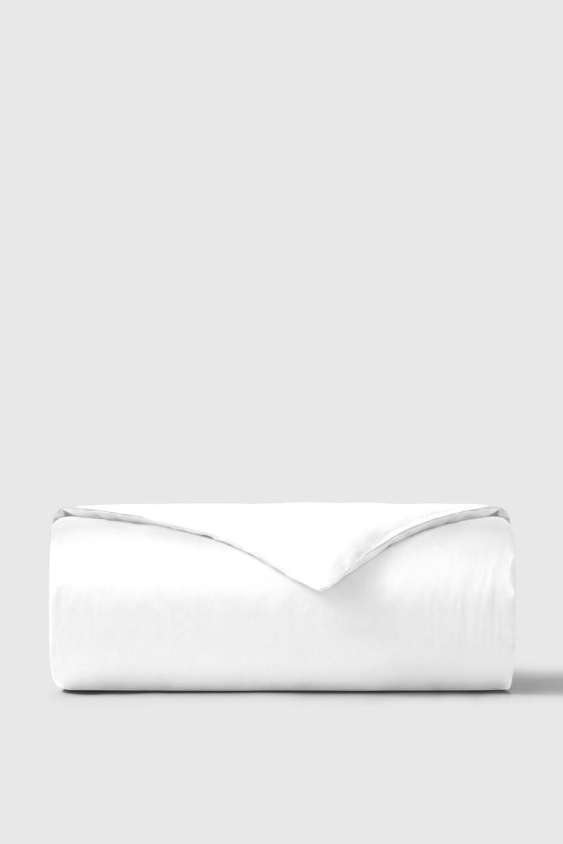 White sateen duvet cover